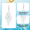 2 Pairs 2 Colors Natural Shell Teardrop Cluster Dangle Earrings EJEW-AN0001-69-3