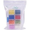 Mixed 12/0 Round Glass Seed Beads SEED-PH0006-2mm-04-8