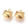 304 Stainless Steel Kitten Charms STAS-E447-24G-2