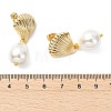 Teardrop Shell Pearl Bead Stud Earrings EJEW-JE07105-02-5
