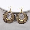 Bohemian Style Alloy & Cotton Cord Dangle Earrings FS-WGA9B48-01-1