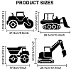 US 1 Set Engineering Vehicle PET Hollow Out Drawing Painting Stencils DIY-MA0001-31-2
