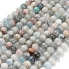 Natural Aquamarine Beads Strands LS-G-F591-29A-8mm-03-2