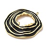 304 Stainless Steel Enamel Big Pendants STAS-P427-03G-01-2