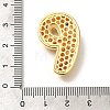 Brass Cubic Zirconia Pendants KK-M295-13G-P-3