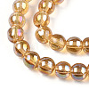 Electroplate Transparent Glass Beads Strands GLAA-T032-T4mm-AB08-2