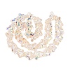 Baking Paint Electroplate Transparent Glass Beads Strands EGLA-Q136-03A-02-2