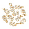 SHEGRACE Brass Micro Pave Clear Cubic Zirconia Pendants XGRQ29326-394G-S-1