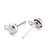 304 Stainless Steel Stud Earring Settings STAS-O146-06P-2