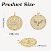 5Pcs Brass Micro Pave Clear Cubic Zirconia Pendants ZIRC-SZ0004-46-7