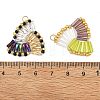 4Pcs 4 Styles Glass Seed Beads Pendants PALLOY-MZ01447-3