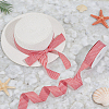 Polyester Tartan Ribbon OCOR-WH0082-574E-01-4