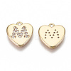 Brass Micro Pave Clear Cubic Zirconia Charms KK-N231-234M-NF-2