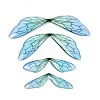 3Pcs Transparent Epoxy Resin Butterfly Wings Cabochons RESI-N045-12A-1