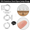 Beebeecraft 300Pcs 304 Stainless Steel Jump Rings STAS-BBC0004-98D-2