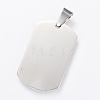 304 Stainless Steel Stamping Blank Tag Pendants X-STAS-R090-32-2