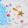 Ocean Theme Opaque Resin Cabochons CRES-CJC0004-15-6