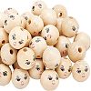 50Pcs Natural Wood Beads WOOD-FG0001-15B-1
