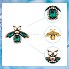 3Pcs 3 Colors Rhinestone Bee Brooch Pin JEWB-FH0001-28-4