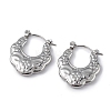 304 Stainless Steel Bohemia Teardrop Hoop Earrings for Women EJEW-I284-05P-1