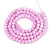 Anti-Tarnish Electroplate Glass Beads Strands X-EGLA-T021-4mm-15-01-2