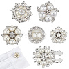 6Pcs Alloy Rhinestone Cufflinks JEWB-PH01307-6