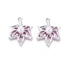 Alloy with ABS Imitation Pearl & Crystal Rhinestone & Acrylic Pendants PALLOY-Q466-04P-02-1
