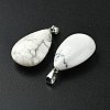 Natural Howlite Pendants GG-K002-09X-2