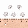 201 Stainless Steel 5-Petal Flower Filigree Fancy Bead Caps STAS-E088-01-4