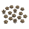 Tibetan Style  Zinc Alloy Bead Caps LS-TIBEB-6.5x3-AB-FF-1