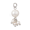 Potato Natural Cultured Freshwater Pearl Pendants PALLOY-JF04749-01-1