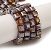 Electroplate Glass Beads Strands EGLA-D018-8x8mm-81-2