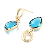 Brass Micro Pave Cubic Zirconia Stud Earrings EJEW-Q800-39KCG-2