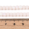 Frosted Opaque Glass Beads Strands GLAA-T032-P4mm-MBB09-4