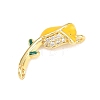 Brass Micro Pave Cubic Zirconia Pendants KK-H273-35G-02-2