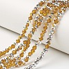 Electroplate Transparent Glass Beads Strands EGLA-A034-T3mm-M10-1