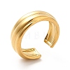 Ion Plating(IP) 304 Stainless Steel Grooved Open Cuff Ring for Women RJEW-F131-14G-1