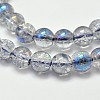 Electroplate Synthetic Crackle Quartz Bead Strands EGLA-J067-8mm-HR01-3