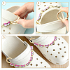 2Pcs Alloy Enamel Butterfly Boot Strap Chains HJEW-SW00418-6