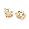 Brass Pave Cubic Zirconia Beads KK-A286-19G-01-2