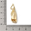 Brass with Shell Fold Over Clasps KK-H480-47G-01-3