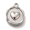 Anti-Tarnish 304 Stainless Steel Pendants STAS-P371-021P-01-1