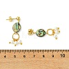Abalone Shell/Paua Shell & Shell Pearl Beads Dangle Earrings EJEW-JE07327-7