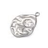 304 Stainless Steel Pendants STAS-L022-191B-P-2