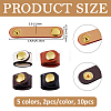 10Pcs 5 Colors PU Leather Belt Fixing Ring Buckle FIND-FH0017-67-2