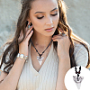 24Pcs Resin Tooth Shape Pendant Necklaces NJEW-GA0001-19-5
