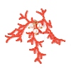 Glass Seed Beaded Big Pendants PALLOY-MZ01399-01-1