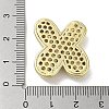 Rack Plating Brass Micro Pave Clear Cubic Zirconia Pendants KK-R163-05X-G-3