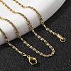 304 Stainless Steel Lumachina Chain Necklaces NJEW-F248-17A-G-3