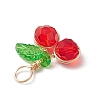 Cherry Glass Pendants PALLOY-JF03470-04-4